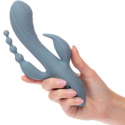 Calexotics Vibrator Triple Ecstasy Grey - Estimulación triple y diseño sofisticado