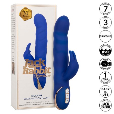 Calexotics jack vibrador rabbit con movimiento de ondas y doble estimulación
