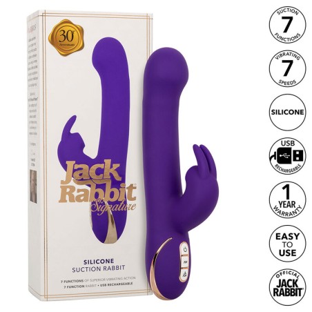 Calexotics jack vibrador rabbit con succión y 7 niveles de placer