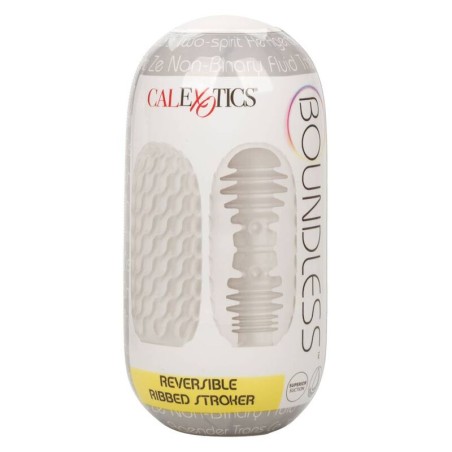 Calexotics Reversible Ribbed Stroker: masturbador doble textura