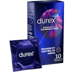 Durex - Perfect Connection Silicone Extra Lubrication 10 uds | Preservativos con lubricación extra y tacto sedoso