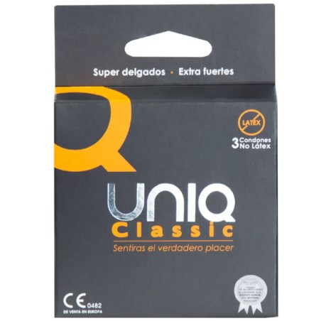 Uniq Classic - Preservativos sin látex (3 uds) | Protección hipoalergénica y cómoda